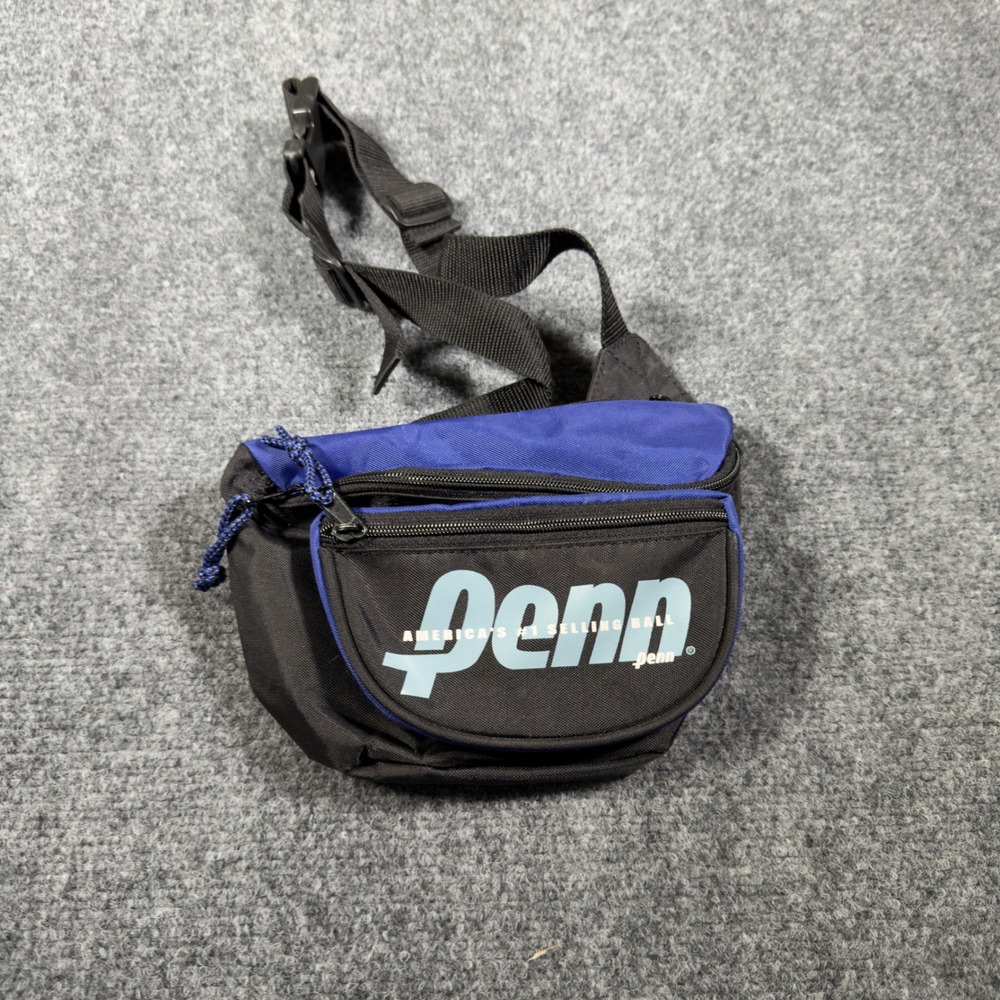 Penn Tennis Fanny Pack Waist Bag Unisex Black Blue Tennis Sporty Lightweight